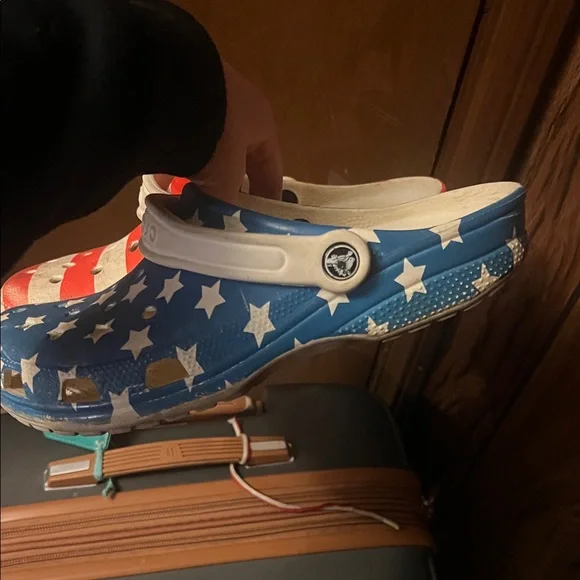 Red and Blue Star Stripe Crocs - Picture 3 of 3